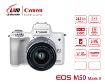CANON EOS M50 MK II KIT 15-45MM (ĐEN/TRẮNG)